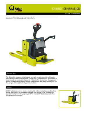 Vezetőállásos villástargoncák PRAMAC Lifter QX 20 P