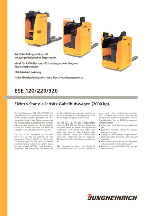 Vezetőüléses villástargoncák Jungheinrich ESE 120