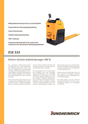 Vezetőüléses villástargoncák Jungheinrich ESE 533