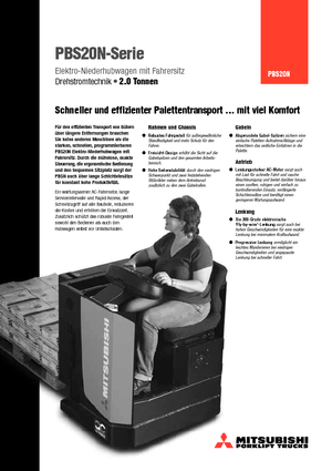 Vezetőüléses villástargoncák Mitsubishi PBS20N