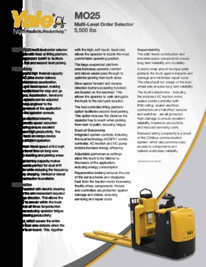 Vezetőállásos villástargoncák Yale MO25