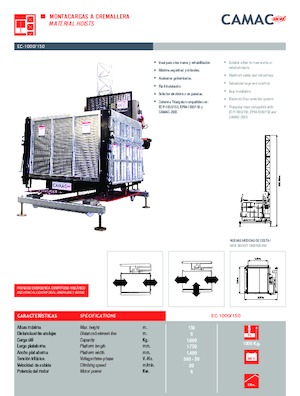 Ipari csörlők CAMAC EC-1000/150