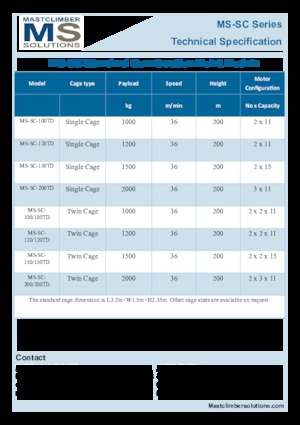 Ipari csörlők Mastclimber Solutions MS-SC-100TD