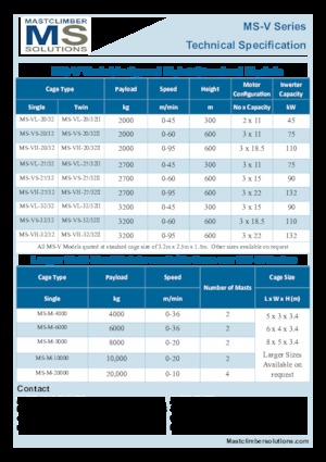 Ipari csörlők Mastclimber Solutions MS-VL-32/32