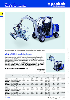 Burkolattertő gépek Probst VM-X-PAVERMAX comfort