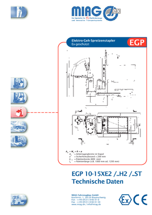 Gyalogkiséretű raklapemelák Miag EGP 15 XE 2