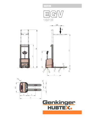 Gyalogkiséretű raklapemelák Genkinger EGV 12/16