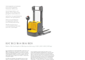 Gyalogkiséretű raklapemelák Jungheinrich EJC B14