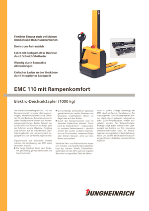Gyalogkiséretű raklapemelák Jungheinrich EMC 110 RK