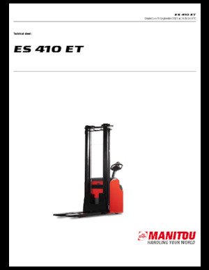 Gyalogkiséretű raklapemelák Manitou ES 412 ET