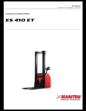Gyalogkiséretű raklapemelák Manitou ES 410 ET