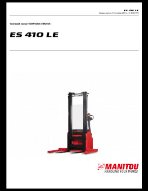 Gyalogkiséretű raklapemelák Manitou ES 410 LE