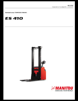 Gyalogkiséretű raklapemelák Manitou ES 410