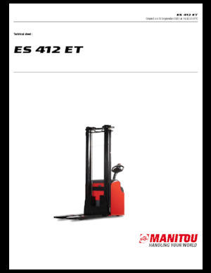 Gyalogkiséretű raklapemelák Manitou ES 412 ET