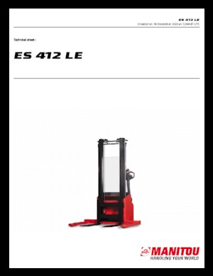 Gyalogkiséretű raklapemelák Manitou ES 412 LE