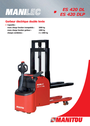 Gyalogkiséretű raklapemelák Manitou ES 420 DLP