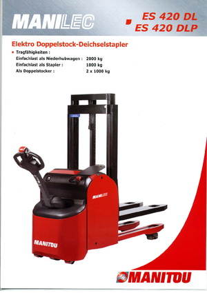 Gyalogkiséretű raklapemelák Manitou ES 420 DLP