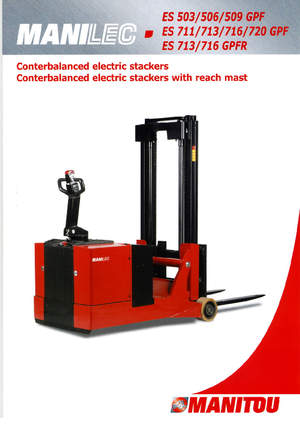 Gyalogkiséretű raklapemelák Manitou ES 509 GPF