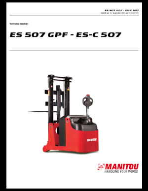 Gyalogkiséretű raklapemelák Manitou ES C-507