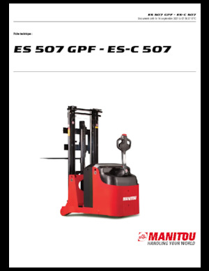 Gyalogkiséretű raklapemelák Manitou ES C-507