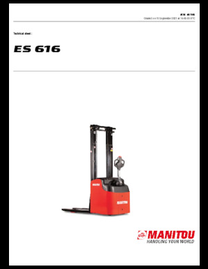 Gyalogkiséretű raklapemelák Manitou ES 616