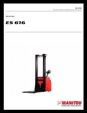 Gyalogkiséretű raklapemelák Manitou ES 616