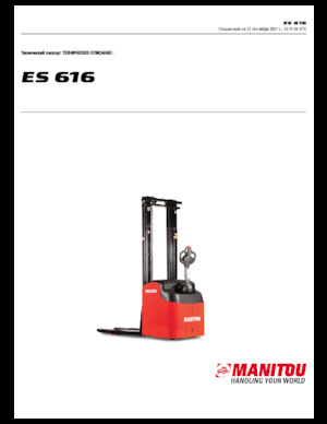 Gyalogkiséretű raklapemelák Manitou ES 616
