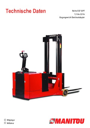 Gyalogkiséretű raklapemelák Manitou ES 713 GPF