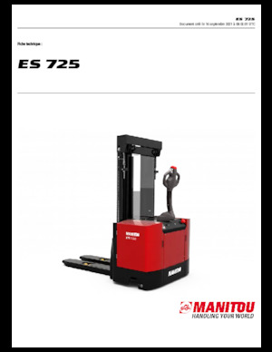 Gyalogkiséretű raklapemelák Manitou ES 725