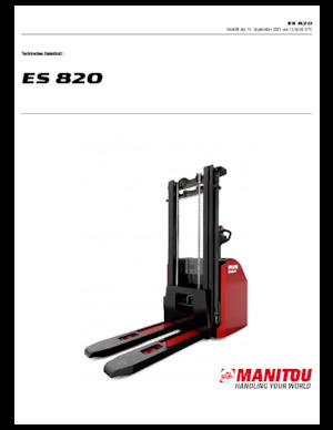 Gyalogkiséretű raklapemelák Manitou ES 820