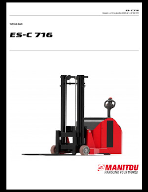 Gyalogkiséretű raklapemelák Manitou ES C-716