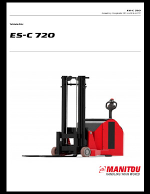 Gyalogkiséretű raklapemelák Manitou ES C-720