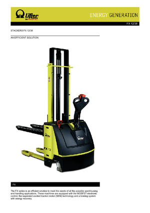 Gyalogkiséretű raklapemelák PRAMAC Lifter FX 12/38