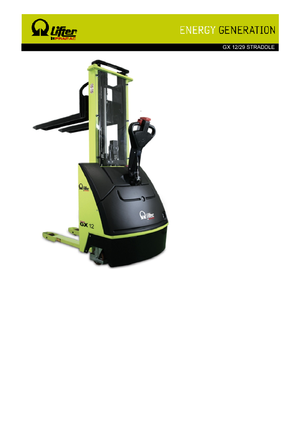 Gyalogkiséretű raklapemelák PRAMAC Lifter GX 12/29 Straddle