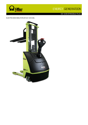 Gyalogkiséretű raklapemelák PRAMAC Lifter GX 12/35 Straddle Plus