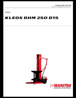 Gyalogkiséretű raklapemelák Manitou Kleos DHM 250 D15