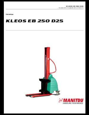 Gyalogkiséretű raklapemelák Manitou Kleos EB 250 D25