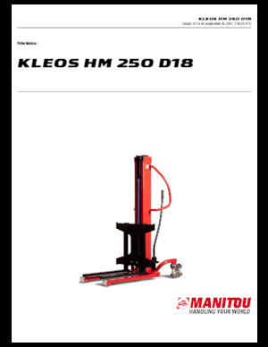 Gyalogkiséretű raklapemelák Manitou Kleos HM 250 D18