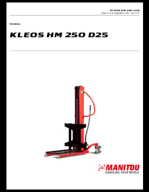 Gyalogkiséretű raklapemelák Manitou Kleos HM 250 D25