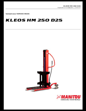 Gyalogkiséretű raklapemelák Manitou Kleos HM 250 D25
