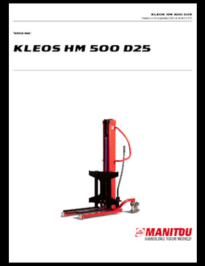 Gyalogkiséretű raklapemelák Manitou Kleos HM 500 D25