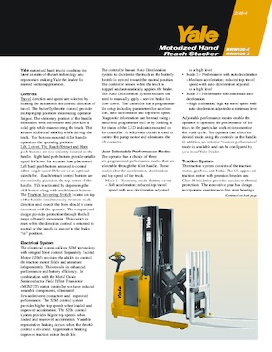 Gyalogkiséretű raklapemelák Yale MRW030-E