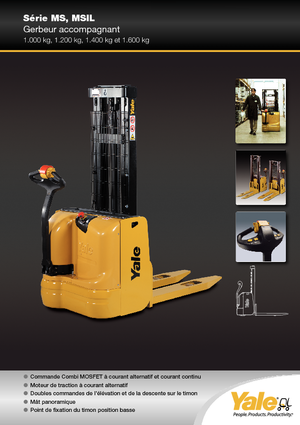 Gyalogkiséretű raklapemelák Yale MS10E