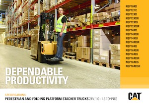 Gyalogkiséretű raklapemelák Caterpillar NSP12PC