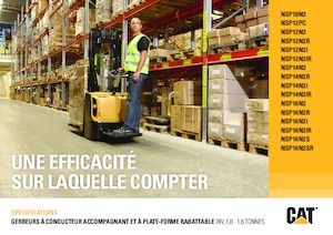 Gyalogkiséretű raklapemelák Caterpillar NSP16N2