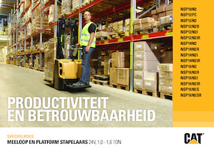 Gyalogkiséretű raklapemelák Caterpillar NSP16N2