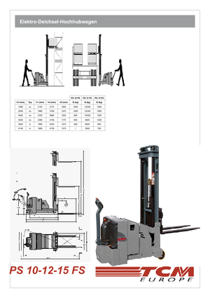 Gyalogkiséretű raklapemelák TCM PS 12 FS