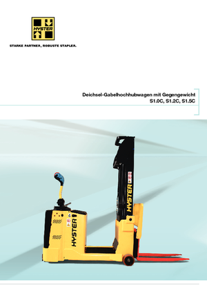 Gyalogkiséretű raklapemelák Hyster S1.5C