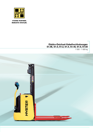 Gyalogkiséretű raklapemelák Hyster S1.0