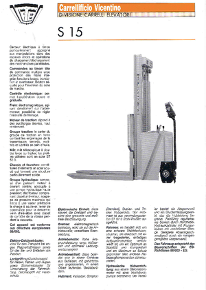 Gyalogkiséretű raklapemelák CVitalia S 15/16